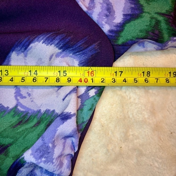 NWT Floral Dress Medium by A New Day Rich Purple Abstract Floral Hi-Low Ruched - Picture 15 of 16